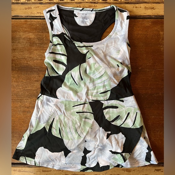 NWOT TA Tracy Anderson G.I.L.I. Peplum Racer Back Knit Tank - Picture 1 of 6